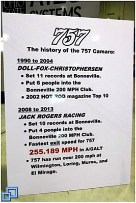 Poster on display at the Century of Speed Exhibit