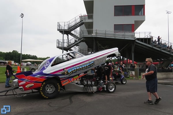 Last year this beautiful funny car, owned by Artie Mcelwee III (Buzz), was running on alcohol and ran with us in the Pro 7.0 class. This year they are running on nitro. First time down the track, driven by Shawn Bowen, and they made a couple of great passes.