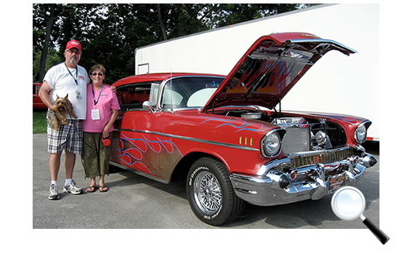 A couple of fans "Preacher" and Greg, stopped by to chat and admire the car.