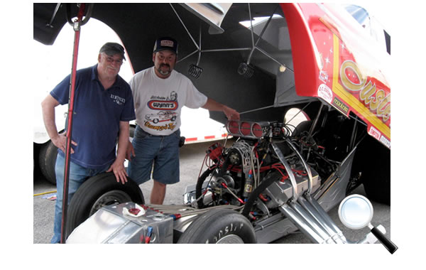 A couple of fans "Preacher" and Greg, stopped by to chat and admire the car.