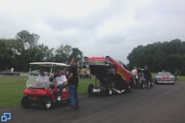 Waiting in line for Tech Inspection