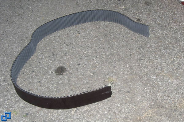 Broken blower belt