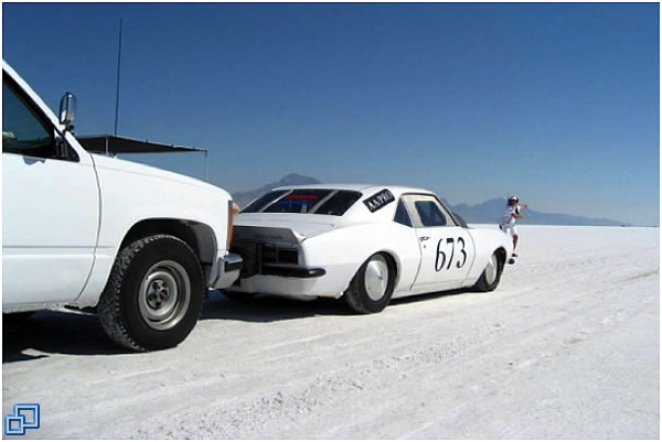 68 Camaro at the starting line