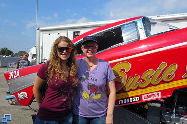 It was a delight to meet these two race fans, they get	the Long Distance Award; all the way from New Zealand