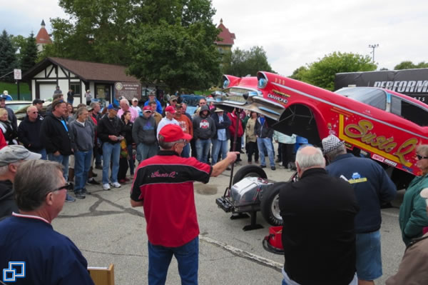 Steve prepping the spectators for the noise and excitement