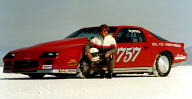 Sue at the Bonneville Salt Flats in 1997